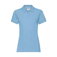 Női Galléros póló  Rövid ujjú Fruit of the Loom Premium Polo Lady-Fit   Ég kék   urespolo.hu