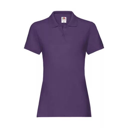 Női Galléros póló  Rövid ujjú Fruit of the Loom Premium Polo Lady-Fit   Lila   urespolo.hu