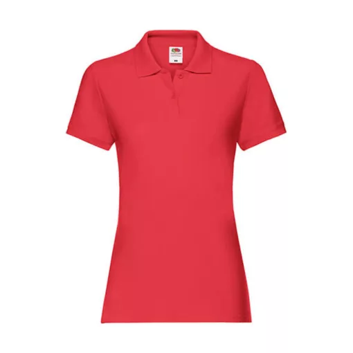 Női Galléros póló  Rövid ujjú Fruit of the Loom Premium Polo Lady-Fit   Piros   urespolo.hu