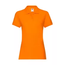 Női Galléros póló  Rövid ujjú Fruit of the Loom Premium Polo Lady-Fit   Narancssárga   urespolo