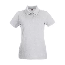 Női Galléros póló  Rövid ujjú Fruit of the Loom Premium Polo Lady-Fit   Világos rózsaszín (pink