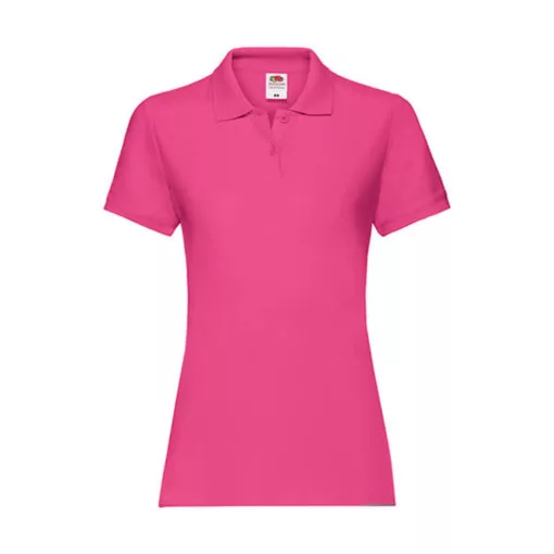 Női Galléros póló  Rövid ujjú Fruit of the Loom Premium Polo Lady-Fit   Fuchsia   urespolo.hu