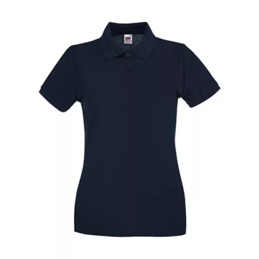 Női Galléros póló  Rövid ujjú Fruit of the Loom Premium Polo Lady-Fit   Burgundi vörös   urespo
