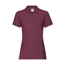 Női Galléros póló  Rövid ujjú Fruit of the Loom Premium Polo Lady-Fit   Burgundi vörös   urespo
