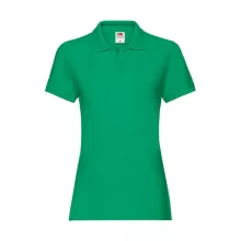 Női Galléros póló  Rövid ujjú Fruit of the Loom Premium Polo Lady-Fit   Kelly zöld   urespolo.h