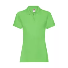 Női Galléros póló  Rövid ujjú Fruit of the Loom Premium Polo Lady-Fit   Lime zöld   urespolo.hu