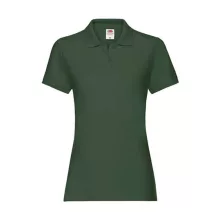 Női Galléros póló  Rövid ujjú Fruit of the Loom Premium Polo Lady-Fit   Sötétzöld   urespolo.hu