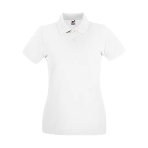 Női Galléros póló  Rövid ujjú Fruit of the Loom Premium Polo Lady-Fit   Hamuszürke   urespolo.h