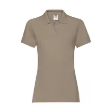 Női Galléros póló  Rövid ujjú Fruit of the Loom Premium Polo Lady-Fit   Khaki   urespolo.hu