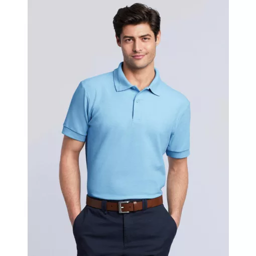 Férfi Galléros póló  Rövid ujjú Gildan DryBlend Double Piqué Polo   Fehér   urespolo.hu