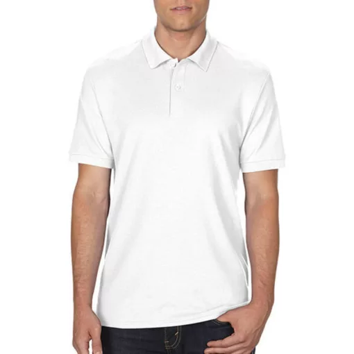 Férfi Galléros póló  Rövid ujjú Gildan DryBlend Double Piqué Polo   Fehér   urespolo.hu