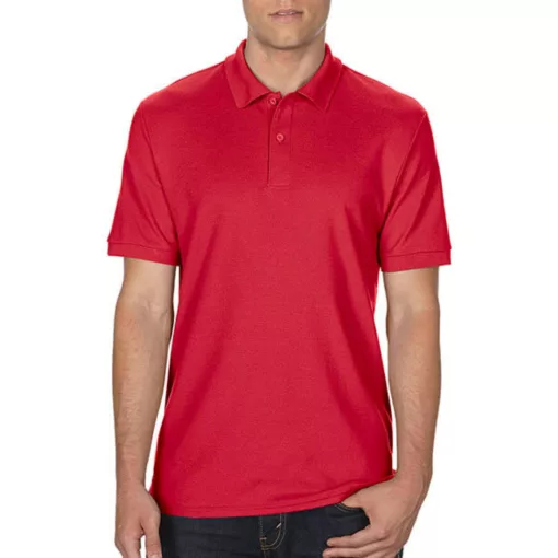 Férfi Galléros póló  Rövid ujjú Gildan DryBlend Double Piqué Polo   Piros   urespolo.hu