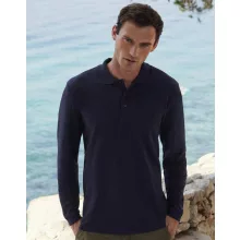 Uniszex Galléros póló  Hosszú ujjú Fruit of the Loom Premium Long Sleeve Polo   Fehér   urespol