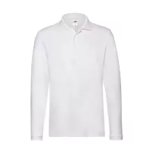 Uniszex Galléros póló  Hosszú ujjú Fruit of the Loom Premium Long Sleeve Polo   Fehér   urespol