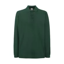 Uniszex Galléros póló  Hosszú ujjú Fruit of the Loom Premium Long Sleeve Polo   Sötétkék (navy)