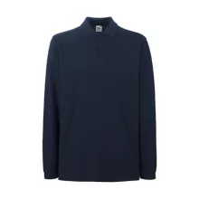 Uniszex Galléros póló  Hosszú ujjú Fruit of the Loom Premium Long Sleeve Polo   Sötétkék (navy)