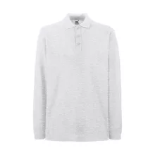 Uniszex Galléros póló  Hosszú ujjú Fruit of the Loom Premium Long Sleeve Polo   Sötétkék (navy)