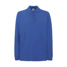 Uniszex Galléros póló  Hosszú ujjú Fruit of the Loom Premium Long Sleeve Polo   Piros   urespol