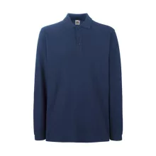 Uniszex Galléros póló  Hosszú ujjú Fruit of the Loom Premium Long Sleeve Polo   Piros   urespol