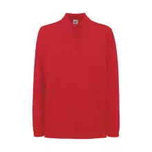 Uniszex Galléros póló  Hosszú ujjú Fruit of the Loom Premium Long Sleeve Polo   Hamuszürke   ur