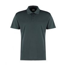 Férfi rövid ujjú galléros póló Kustom Kit Regular Fit Cooltex Plus Micro Mesh Polo S, Grafitszü