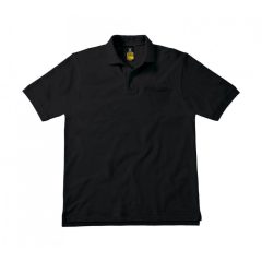Uniszex rövid ujjú galléros póló munkaruha B and C Energy Pro Workwear Pocket Polo XL, Fekete