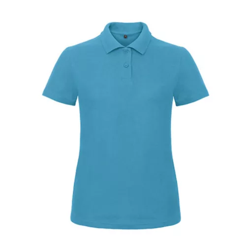 Női galléros póló  rövid ujjú B&C Ladies\' Piqué Polo Shirt - PWI11   Atoll kék   urespolo.hu
