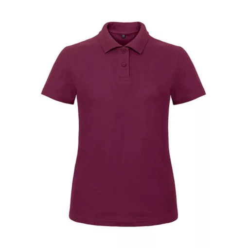 Női galléros póló  rövid ujjú B&C Ladies' Piqué Polo Shirt - PWI11   Bor   urespolo.hu