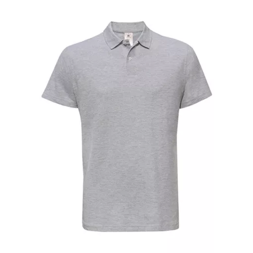 Férfi galléros póló  rövid ujjú B&C Piqué Polo Shirt - PUI10 Heather szürke   urespolo.hu