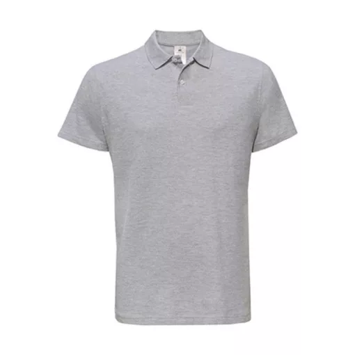 Férfi galléros póló  rövid ujjú B&C Piqué Polo Shirt - PUI10 Heather szürke   urespolo.hu