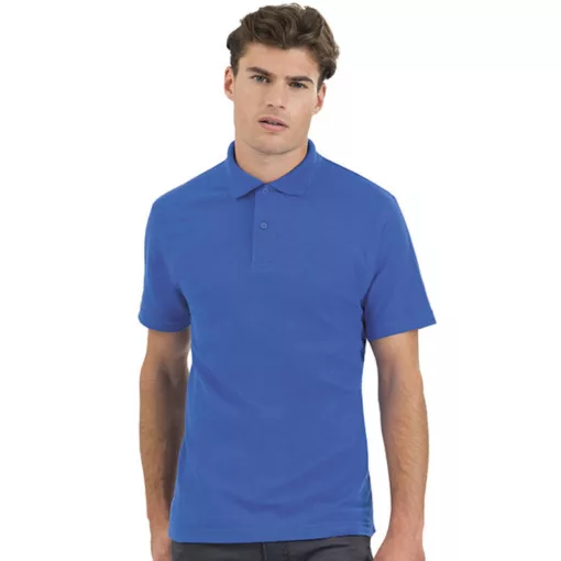 Férfi galléros póló  rövid ujjú B&C Piqué Polo Shirt - PUI10 Királykék   urespolo.hu