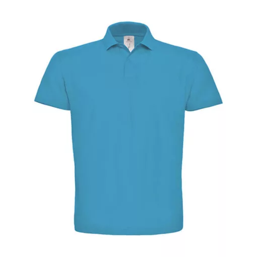 Férfi galléros póló  rövid ujjú B&C Piqué Polo Shirt - PUI10 Atoll kék   urespolo.hu