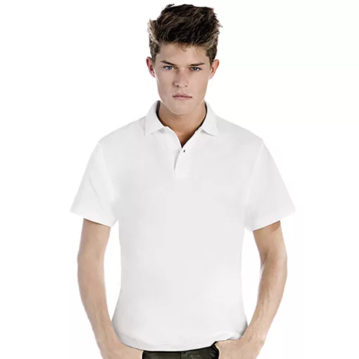 Férfi galléros póló  rövid ujjú B&C Piqué Polo Shirt - PUI10 Világos kék   urespolo.hu