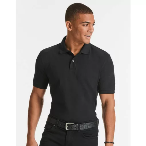 Férfi galléros póló  rövid ujjú Russell Men's Classic Cotton Polo   Fehér   urespolo.hu