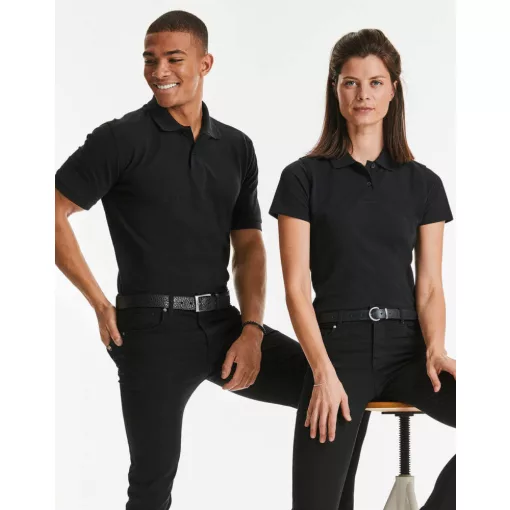 Férfi galléros póló  rövid ujjú Russell Men's Classic Cotton Polo   Fehér   urespolo.hu