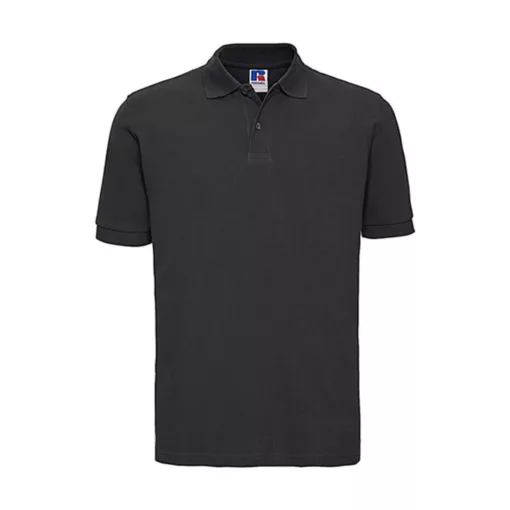 Férfi galléros póló  rövid ujjú Russell Men's Classic Cotton Polo Fekete   urespolo.hu