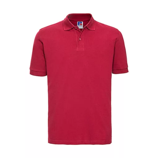 Férfi galléros póló  rövid ujjú Russell Men's Classic Cotton Polo Piros   urespolo.hu
