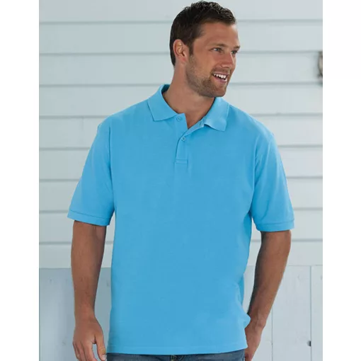 Férfi galléros póló  rövid ujjú Russell Men's Classic Cotton Polo Piros   urespolo.hu