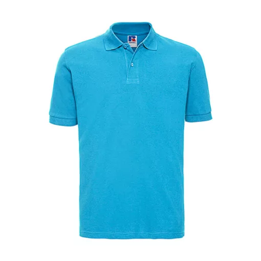 Férfi galléros póló  rövid ujjú Russell Men's Classic Cotton Polo Türkizkék   urespolo.hu