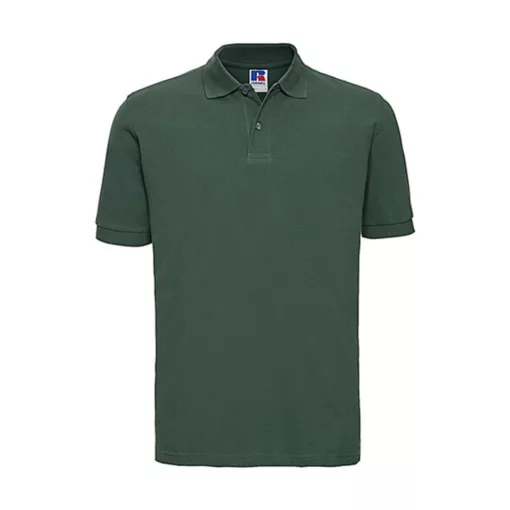 Férfi galléros póló  rövid ujjú Russell Men's Classic Cotton Polo Sötétzöld   urespolo.hu