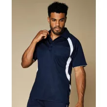 Férfi rövid ujjú galléros póló Kustom Kit Classic Fit Cooltex Riviera Polo Shirt 2XL, Fekete/El