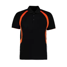 Férfi rövid ujjú galléros póló Kustom Kit Classic Fit Cooltex Riviera Polo Shirt 2XL, Fekete/Na
