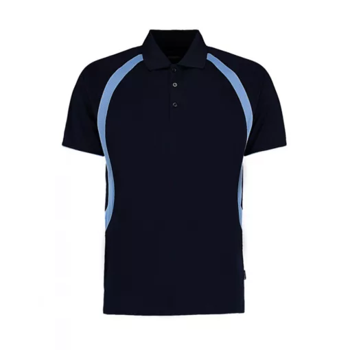 Férfi rövid ujjú galléros póló Kustom Kit Classic Fit Cooltex Riviera Polo Shirt 2XL, Sötétkék