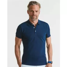Férfi rövid ujjú galléros póló Russell Europe Men\'s Fitted Stretch Polo L, Konvoj szürke