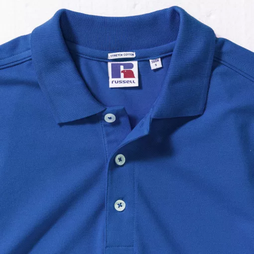 Férfi rövid ujjú galléros póló Russell Europe Men\'s Fitted Stretch Polo L, Konvoj szürke
