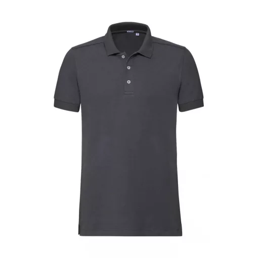Férfi rövid ujjú galléros póló Russell Europe Men's Fitted Stretch Polo 2XL, Konvoj szürke