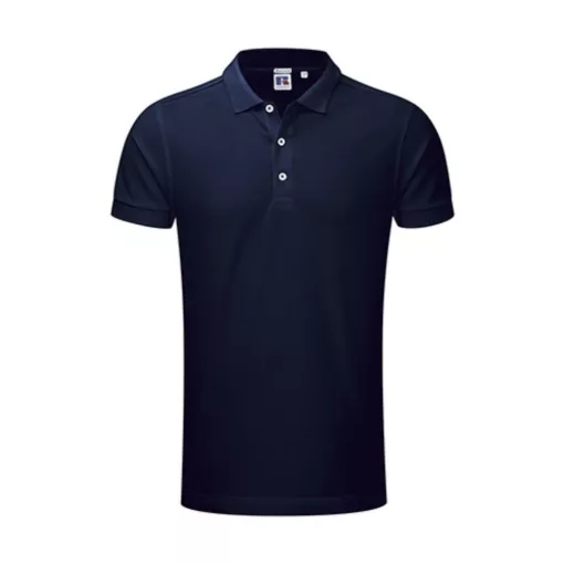 Férfi galléros póló  rövid ujjú Russell Europe Men\'s Stretch Polo Világos királykék   urespolo.