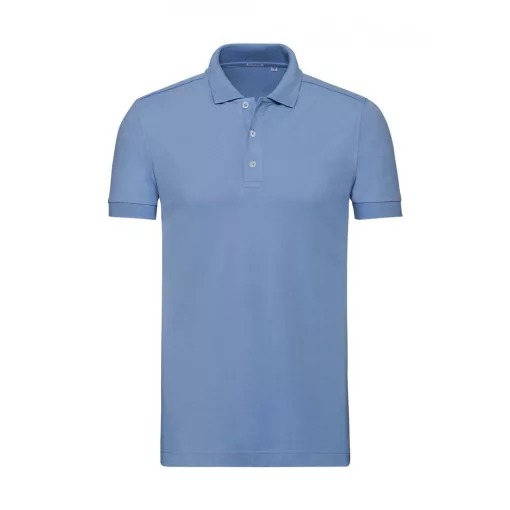 Férfi rövid ujjú galléros póló Russell Europe Men's Fitted Stretch Polo 3XL, Ég kék