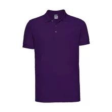 Férfi rövid ujjú galléros póló Russell Europe Men's Fitted Stretch Polo S, Ultra Lila