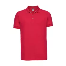 Férfi galléros póló  rövid ujjú Russell Europe Men's Stretch Polo Piros   urespolo.hu